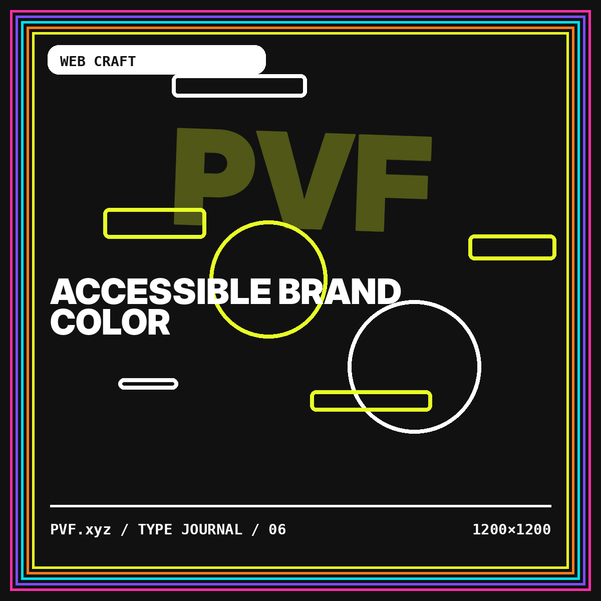 Accessible Brand Color typography card